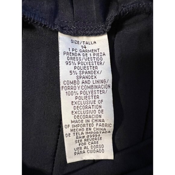 R & M Richards Dress 14 Sheer Top Stretch Cruise Wedding Party Cocktails - Picture 12 of 12